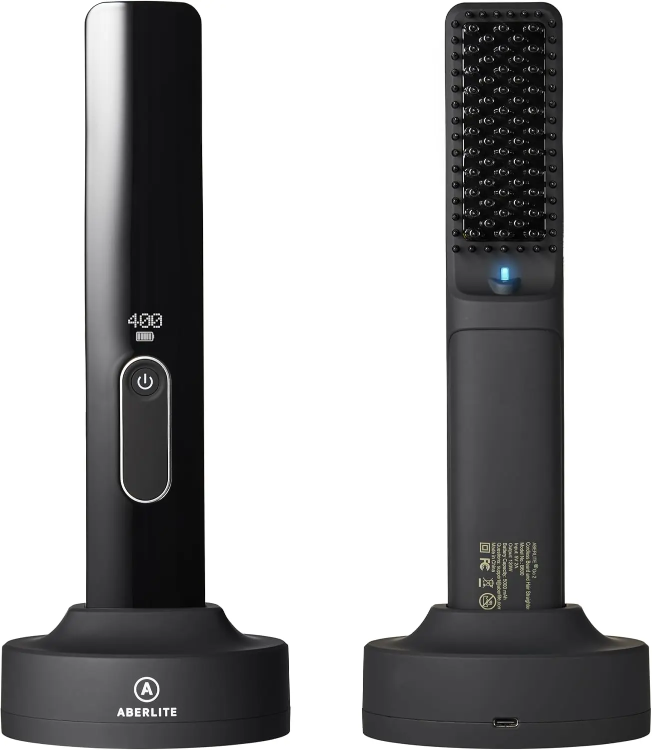 Cordless Beard Straightener Heated Brush - Anti-Scald, Ionic Conditioning, Fast Heating for All Beard Types