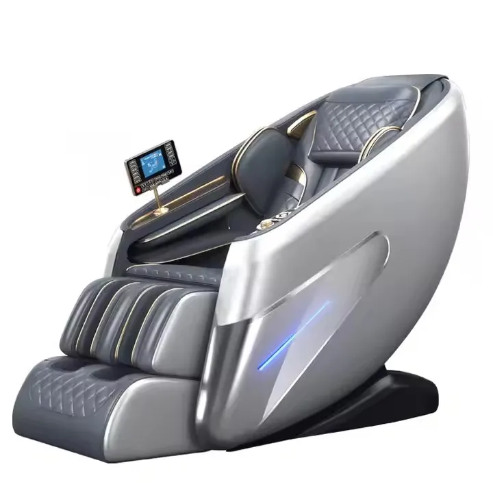 Home Use Smart Automatic Full Body SL Track Massage Chair with 3D Robot Arm Body Manipulator Long Rail PU Leather Material