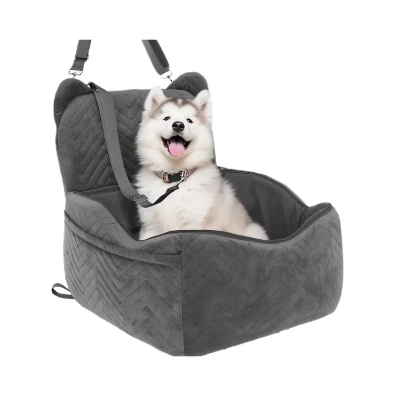 

Dog Car Seat for Small to Medium Dogs Up to 30 lbs with Waterproof Polyurethane Cover Pet Car Boost Seat