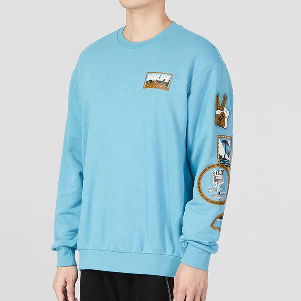 

Adidas Originals Line Stylish Light Blue Pullover Trendy Sleeve Patterns Comfortable For Urban Casual Moments