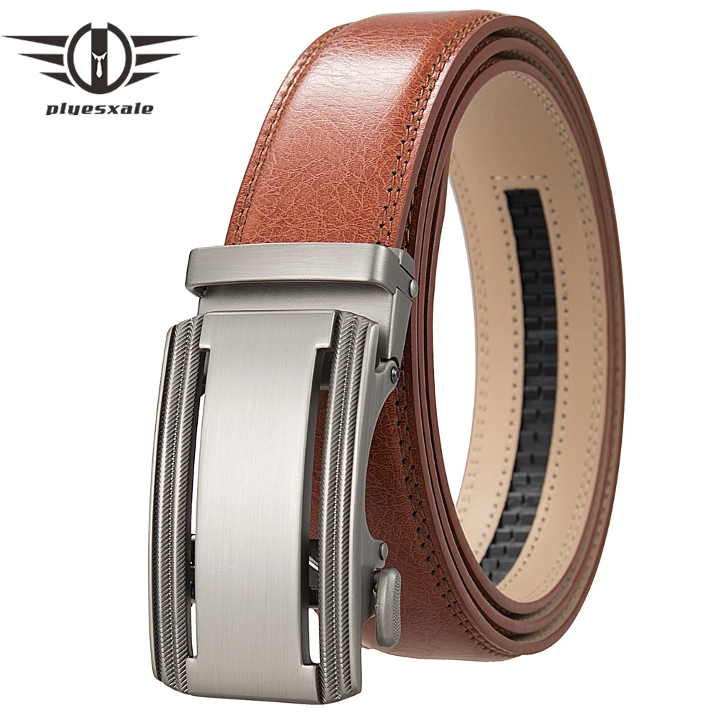 

Brand 3.5cm Width High Quality Men Belts Fashion Automatic Buckle Belt For Man Durable Dress Formal Mens Belt Red Brown B1577