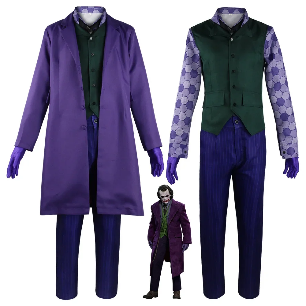 

Role-playing Uniform Heath Ledger Joker Costume European And American Anime And Film And Television Costume Halloween Clown Cosp