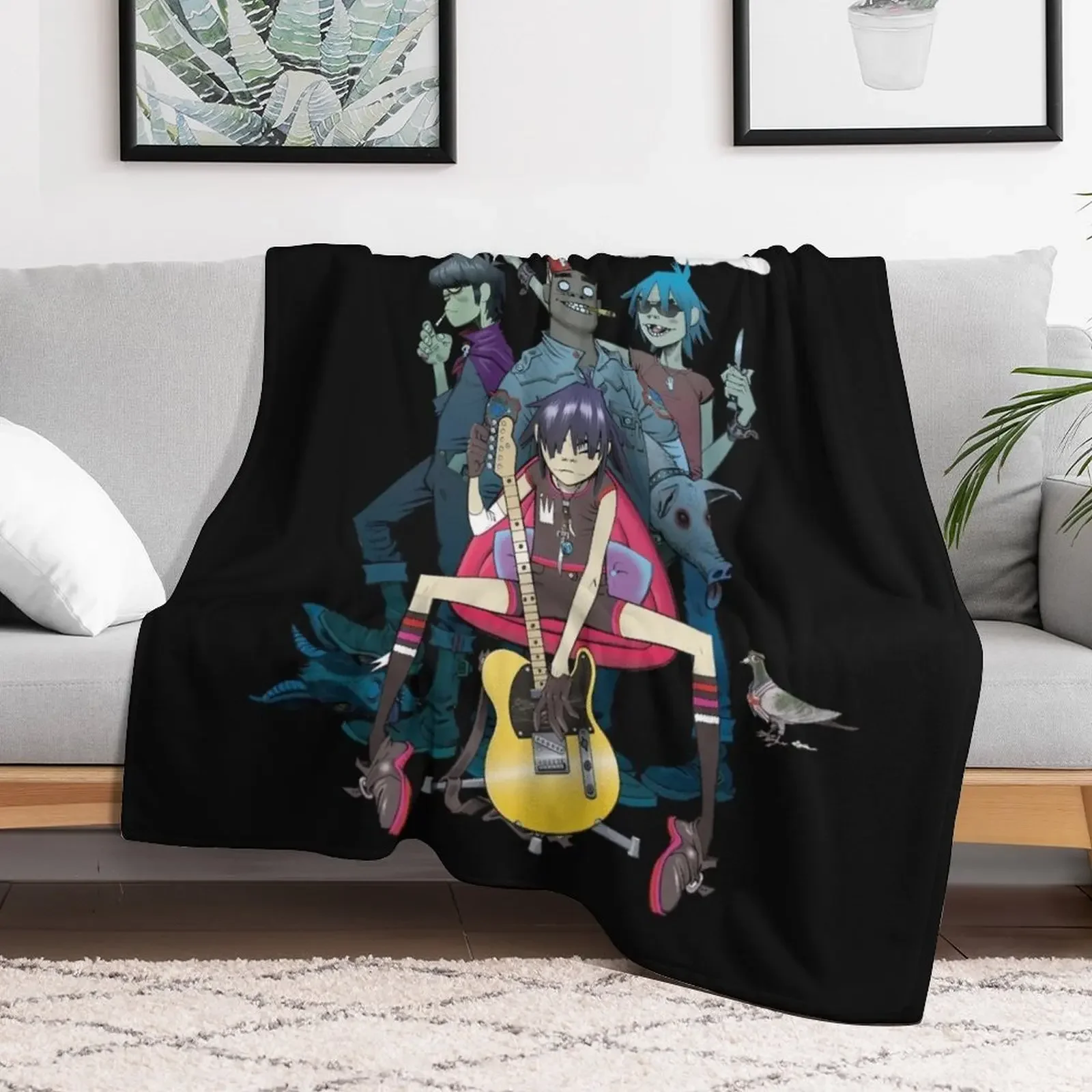 Copy of A road to somewhere one gorillaz ,gorillaz gorillaz gorillaz Throw Blanket Ultra Plush Cozy Blanket for Napping Sleeping