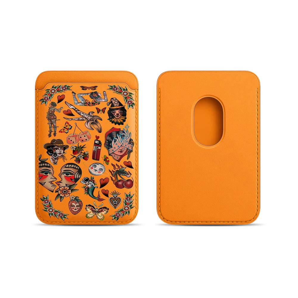 Retro Cowgirl INS Leder-Kartenetui Handyhülle Kartenhalter Geeignet für alle iPhone-Hüllen Magsafe Magnetische Karten-Handy-Rückentasche – Detail 10