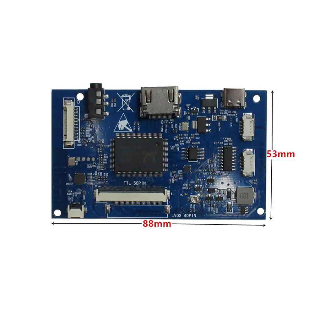 Imagem -04 - Diy Multipurpose Tela Lcd Driver Placa de Controle Digitador Compatível com Hdmi Áudio Monitor Touchscreen 6.5 At065tn14