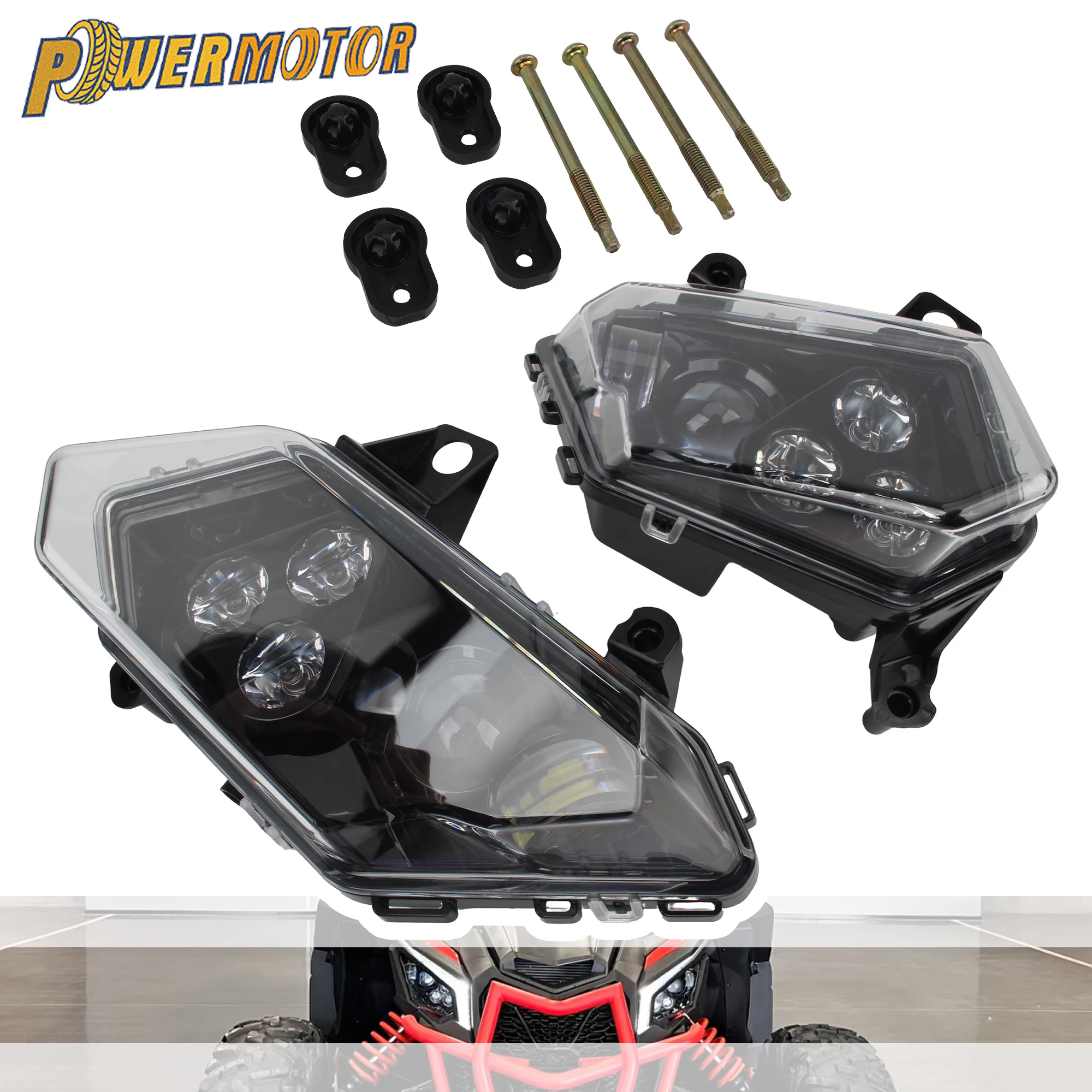 

For Can Am UTV Motorcycle LED Headlights for Maverick X3 Max R XDS XRS Turbo DPS 4x4 2017-2021 DirtBike Motocross Headlamp Parts
