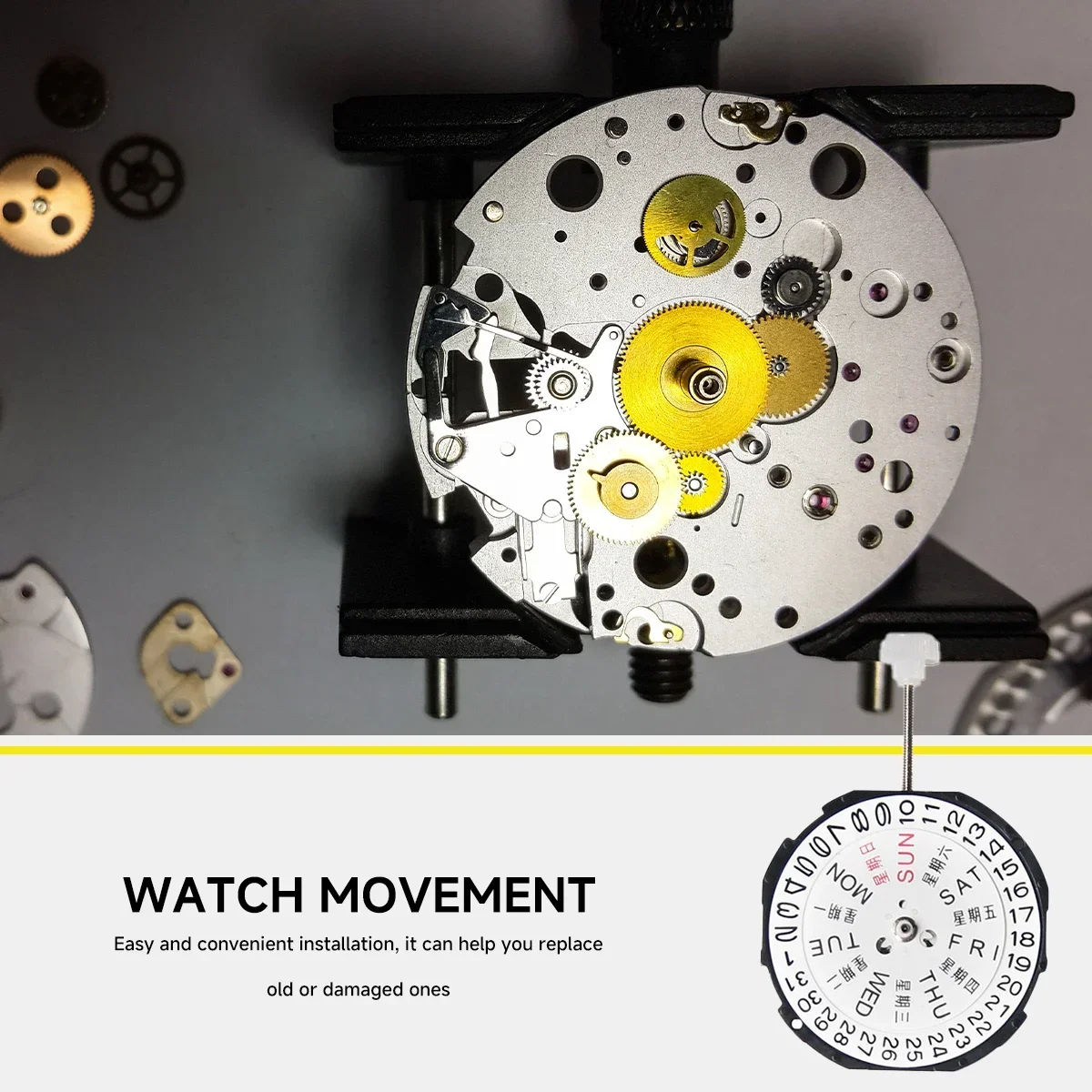 SL28/SL68/SL25 Three Hands Original Movement Date Display Gift Watch Wristwatch Parts Watch Repair Tool Watch Repair Accessories