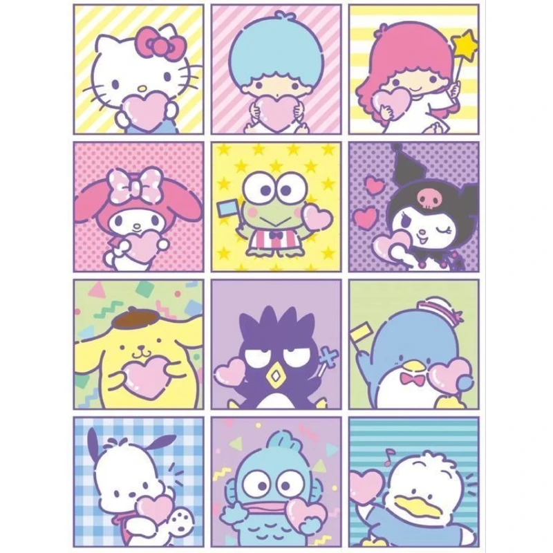 5D DIY Diamond Painting Kit Cute Hello Kitty Melody Kuromi Art Full Drill Rhinestone Mosaic Wall Decor Craft Kit Home Decor Gift