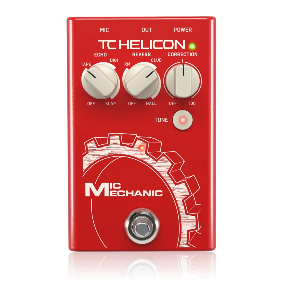 TC-Helicon Mic Mechanic 2 Ultra-simple vocal effects stompbox with reverb,echo and pitch correction for pristine vocals