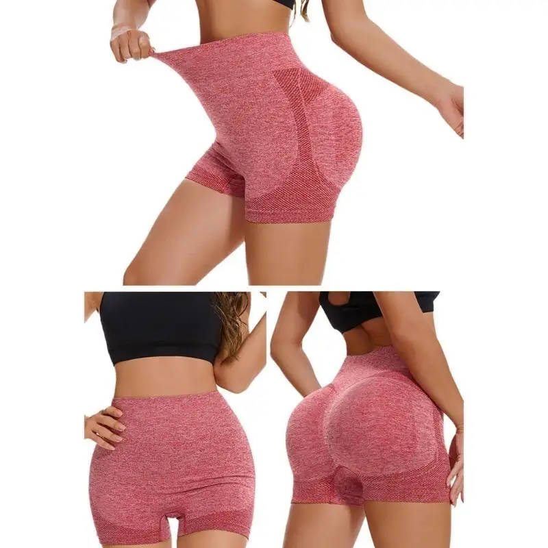 

Butt Shaping Unique Yoga Pants High Waist Short Tights For Fitness Sweat Absorbing Comfortable Training Wear K1YF