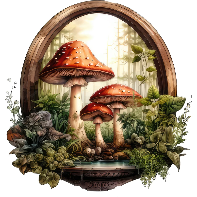 Three Ratels QCF369 Beautiful colored mushroom wall stickers for home decoration Personalized car stickers