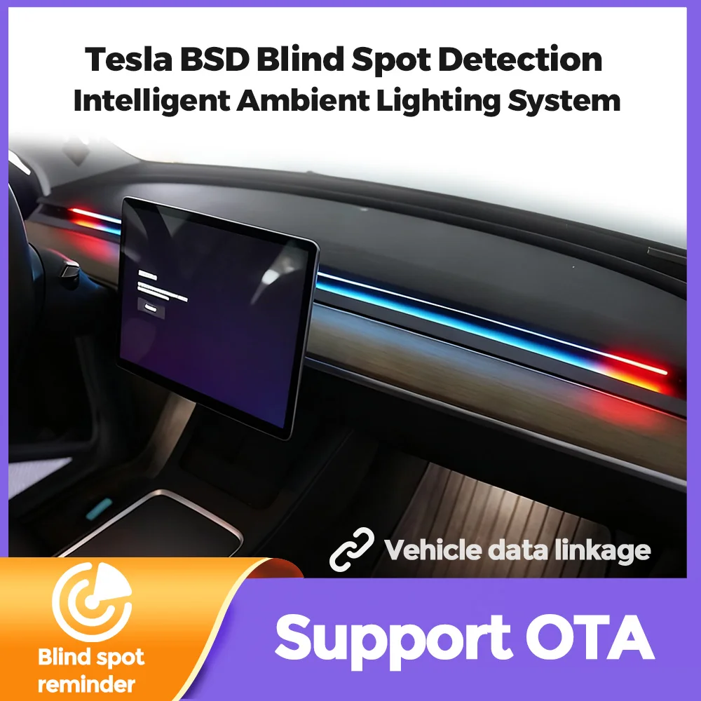 

Intelligent Air Vent Ambient Light System Blind Spot Monitoring BSD System For Tesla New Y Juniper Model 3 Highland Model 3 Y