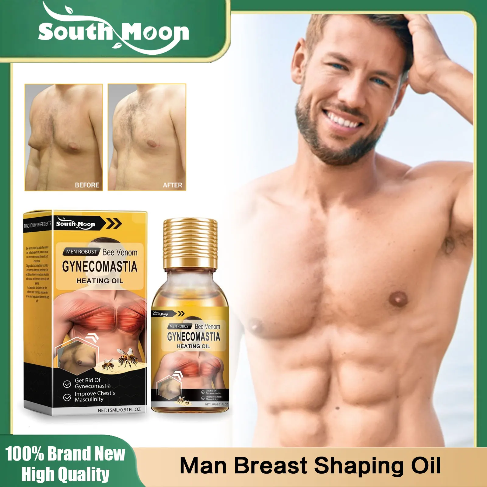 

Gynecomastia Massage Oil Men Burn Chest Fat Effectively Shrink Chest Strengthen Pectoral Muscles Gynecomastia Tighten Ginger Oil