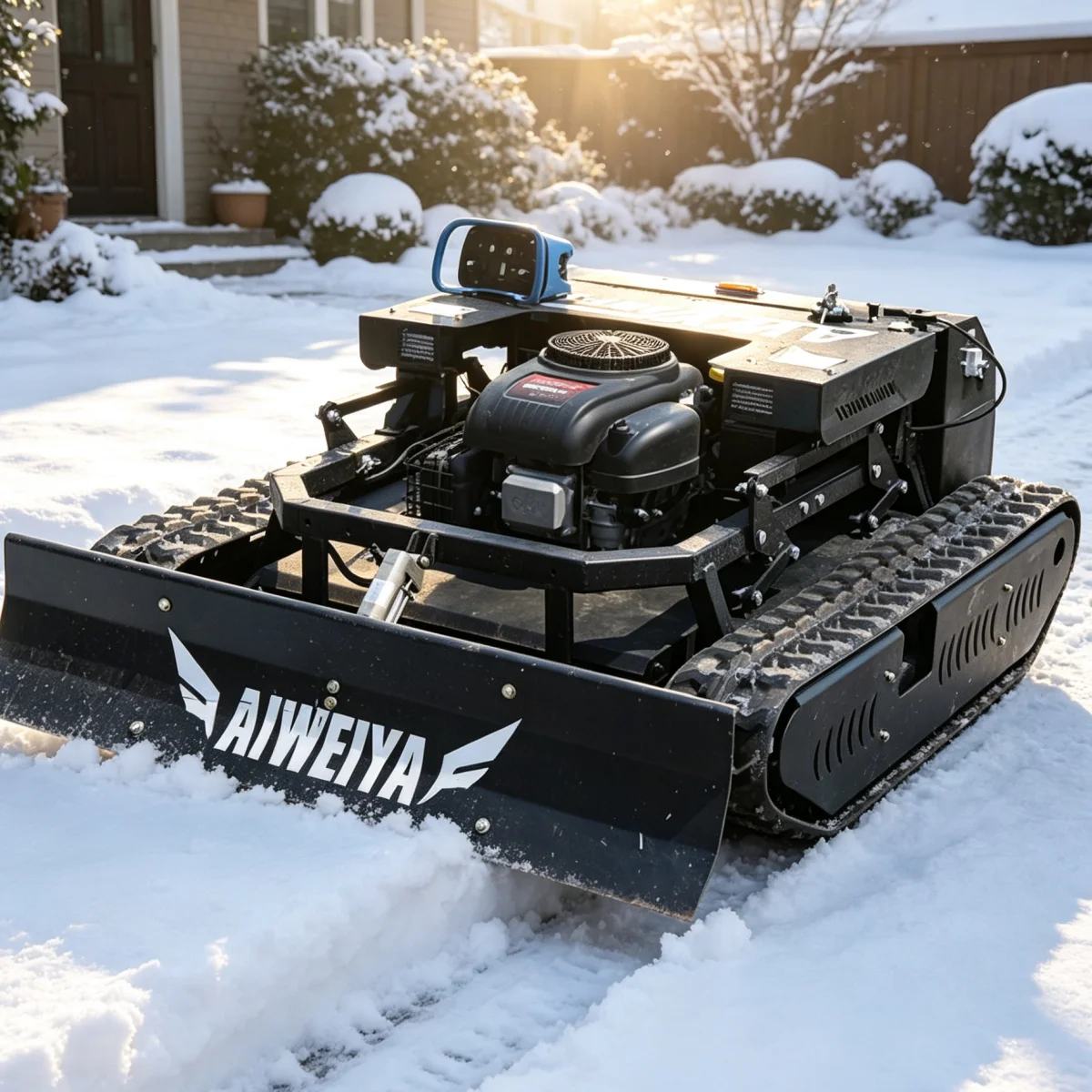 Customized Crawler Zero Turn Four-Stroke Mower, All-Terrain GPS Self-Propelled Lawn Robot with Adjustable Cutting Width