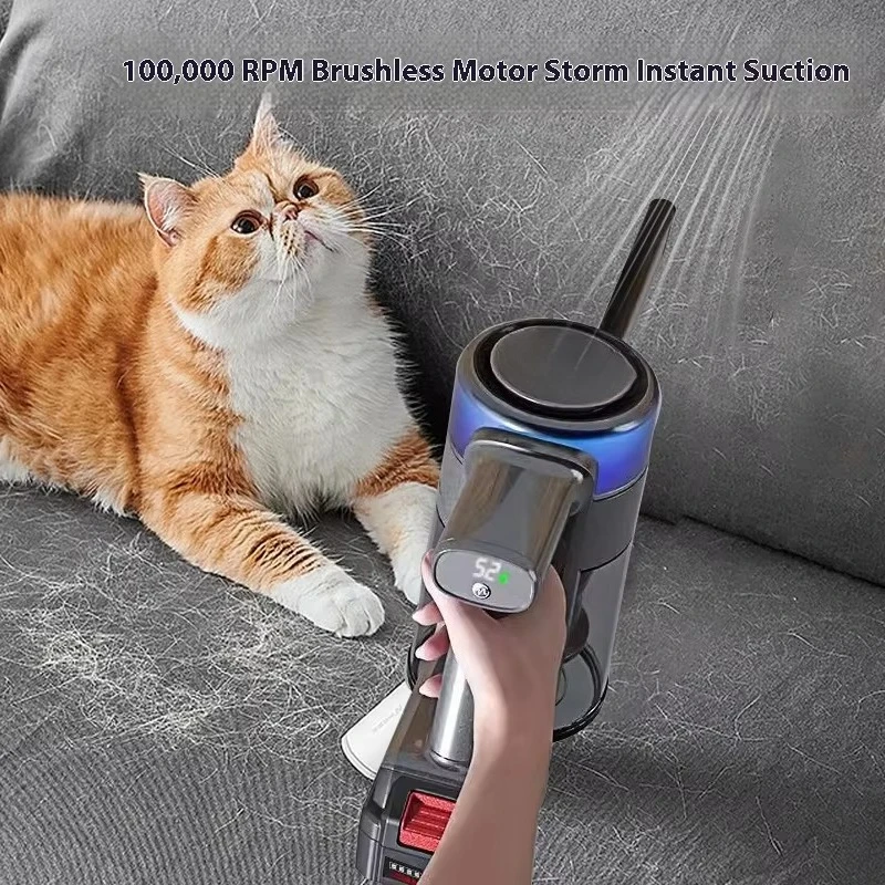 Handheld industrial vacuum cleaner, high-power three-speed wireless battery power supply, household 1 year