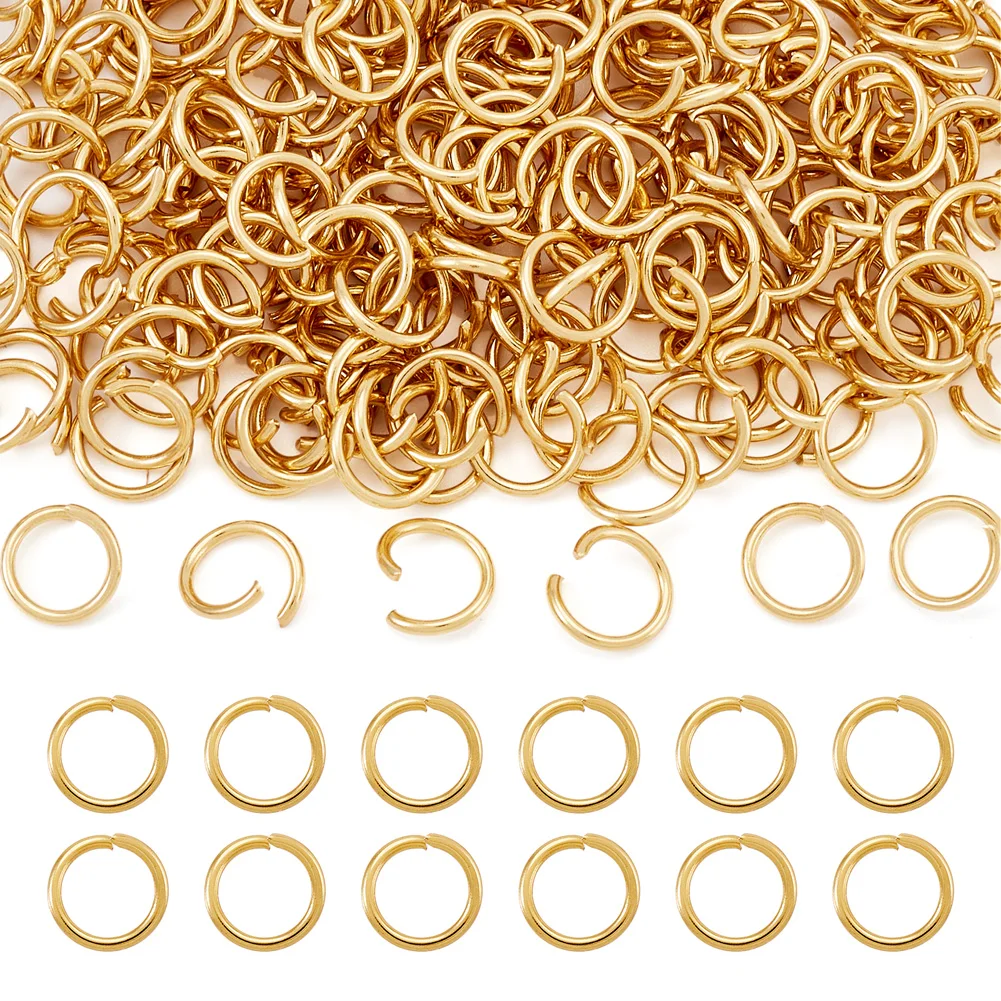 

200~500pcs 3mm 4mm Gold Color Stainless Steel Loops Open Jump Rings Split Rings For Jewelry DIY Making Necklace Connector F60