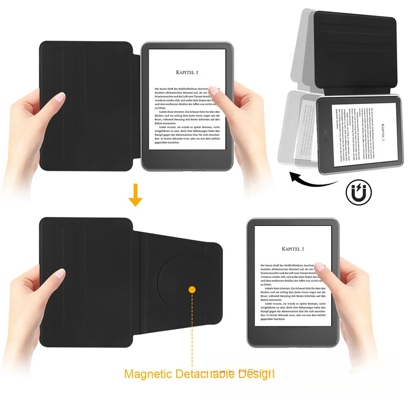 Magnetic Rotating Acrylic Case for Kindle Paperwhite 11th/12th 6.8/7 Inch