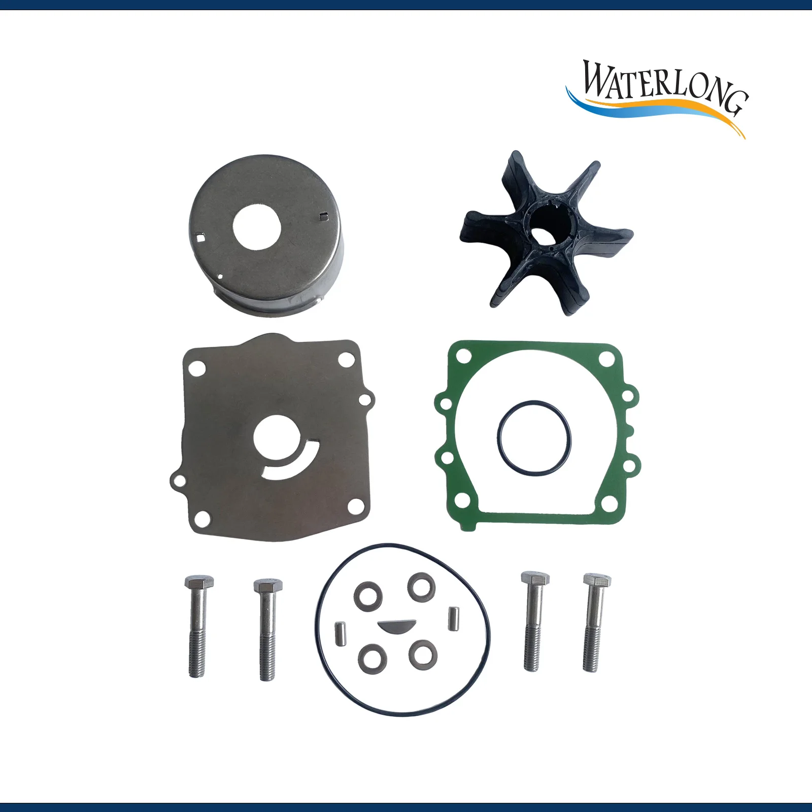 WATERLONG Impeller Kit perbaikan pompa air pengganti impeler untuk Yamaha Outboard 115HP 1987