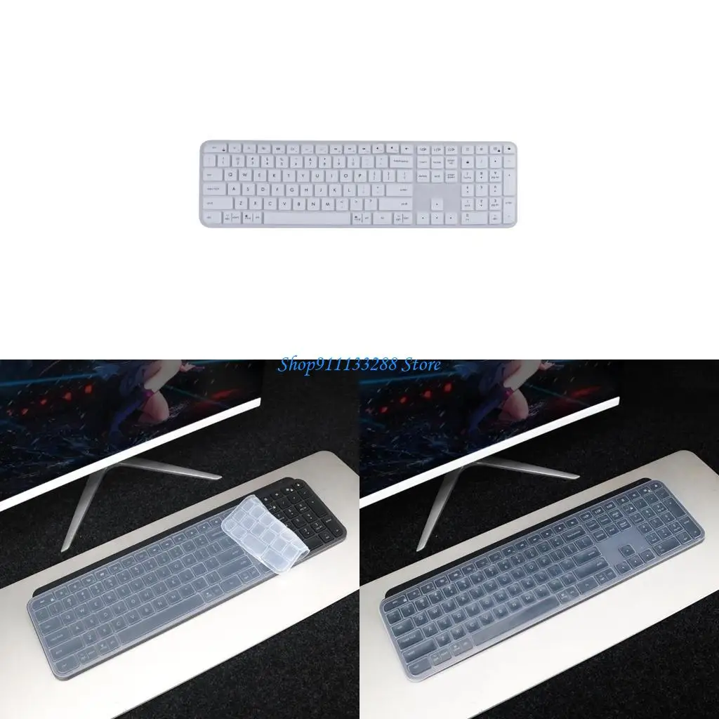 

G88D Ergonomic Keyboard Waterproof Silicone Keyboard Protectors Skin for Craft Mx Keys