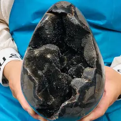 Natural Turtle Back Stone Egg Shape Dragon Crystal Crack Mineral SpecimenHome Office Hallway Decoration Healing Gift