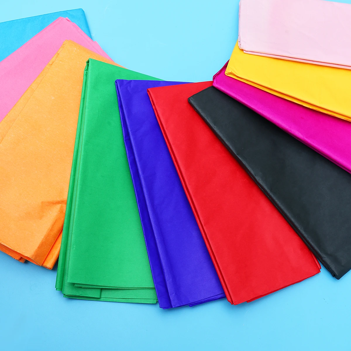 100 قطعة من ورق تغليف الهدايا مناديل ورقية ملونة ورقيقة لتغليف الهدايا فنية لتزيين الأطفال