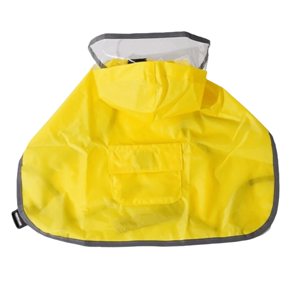 Windproof Dog Hooded Raincoat Reflective Breathable Waterproof Pet Clothes Leash Hole Dog Rain Cloak Travel - view 4