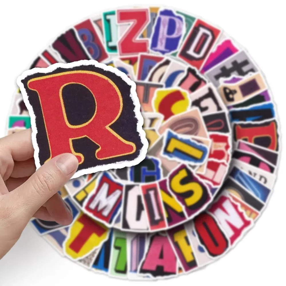 100pcs Big Letter Number Sticker Large Alphanumeric Family Birthday Party Decoration Car Mailbox Wall Letter Sticker Kids Toy