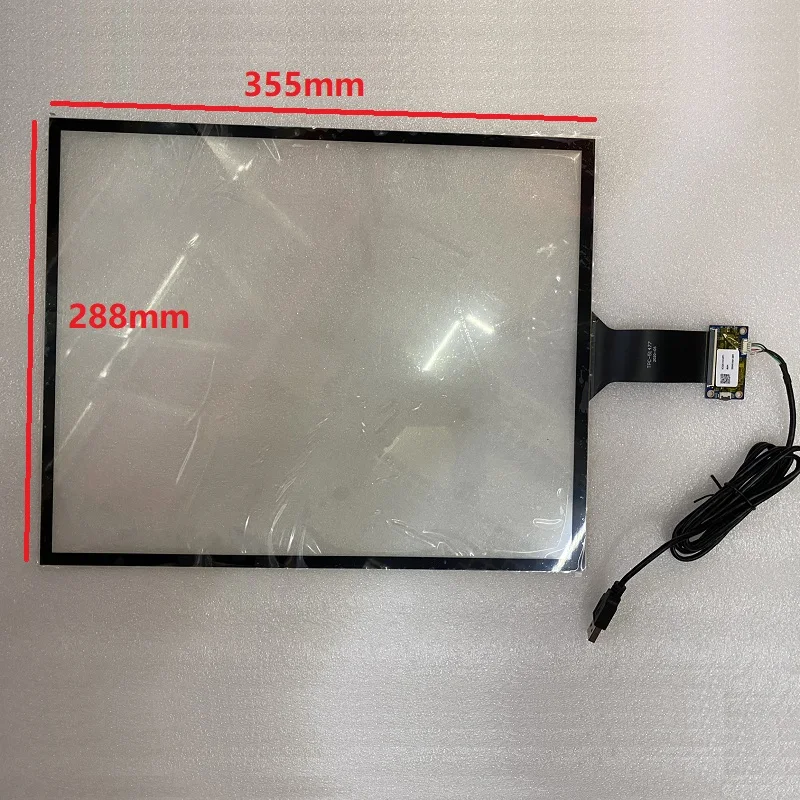 

17inch 355*288mm Multi Touch Capacitive Screen Panel 4:3 Plug and Play + USB Controller Kit for Monitor