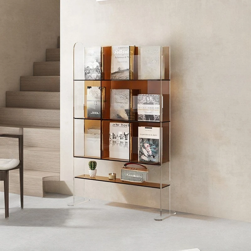 

Acrylic floor-to-ceiling reading bookshelf, living room shelf
