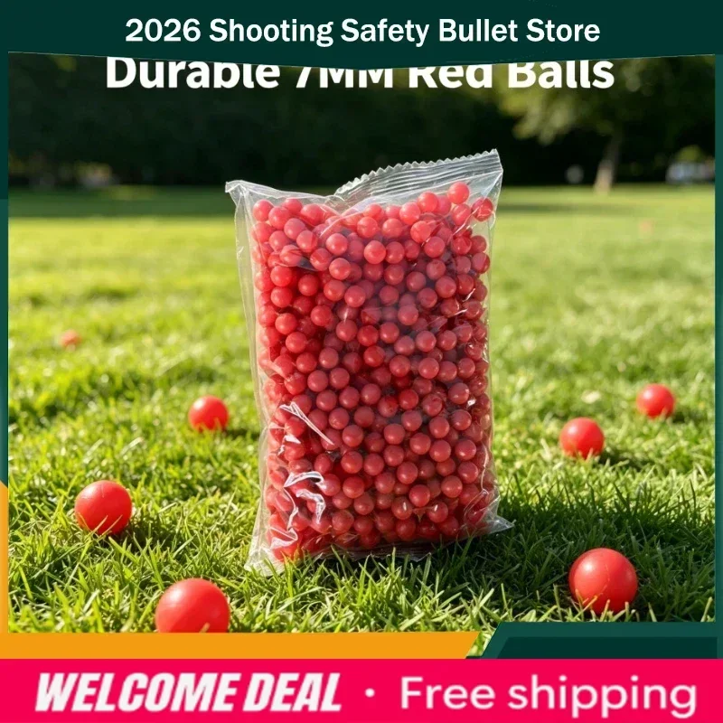 

2026 2026 Kids Safe 7MM Red Soft Elastic Balls Lightweight Outdoor Game Toy Fittings 500Pcs/Bag