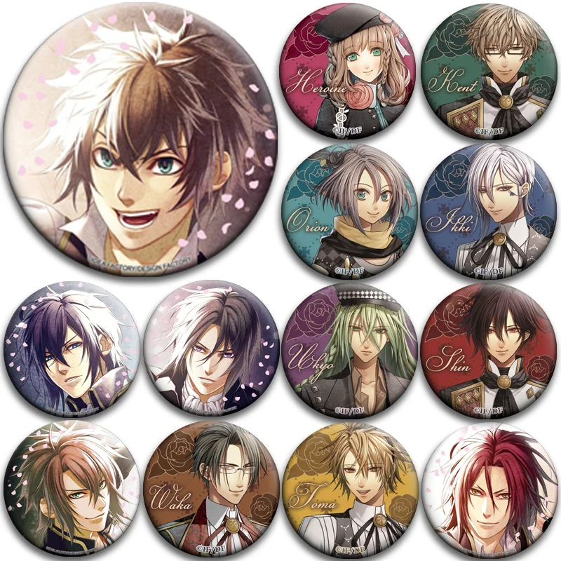

Otomate Premium Can Badge Collection Amnesia Anime Button Pins Creative Brooch for Collar Bag Hat Decoration Gifts with Friends