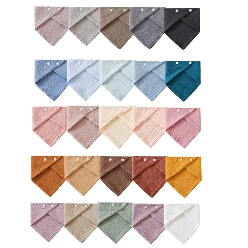 J15U Babador para bebê Toalha alimentação 4 camadas Toalha triangular para saliva Recém-nascidos Pano para arrotar