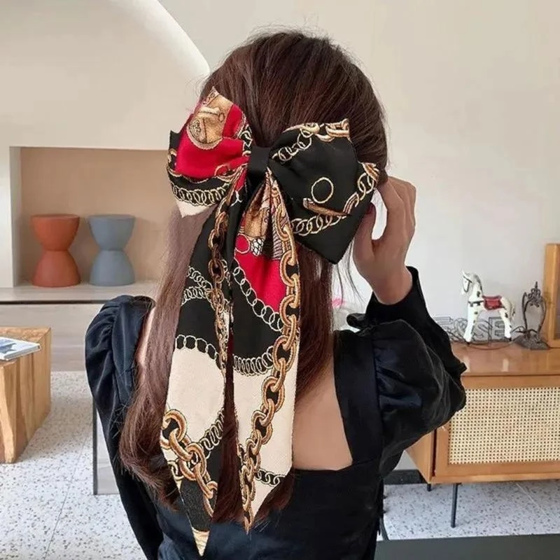 مشابك شعر فرنسية أنيقة مزهرة بعقدة على شكل فيونكة للفتيات 15UB