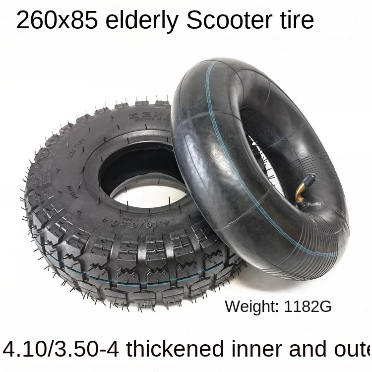 260*85 tires 4.10/3.50-4 inner and outer tires three-wheeled four-wheeled scooter 10-inch thickened inner tire outer tire