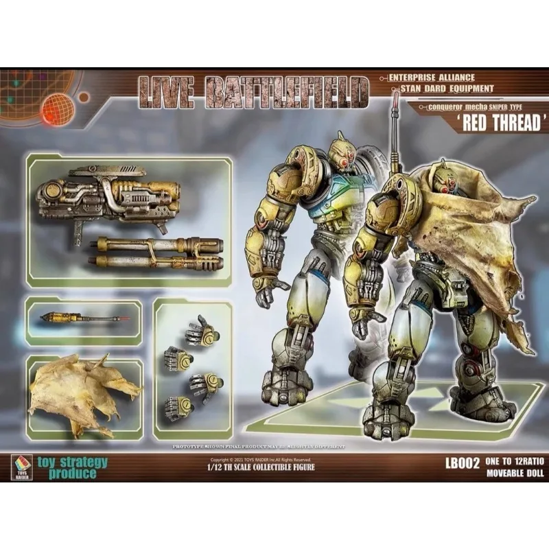 Guía de juguete Spot Original 1/12 Mech Live Battlefield Conqueror Mech Blue Stormtrooper Red Line modelo de muñeca súper móvil juguete hecho a mano