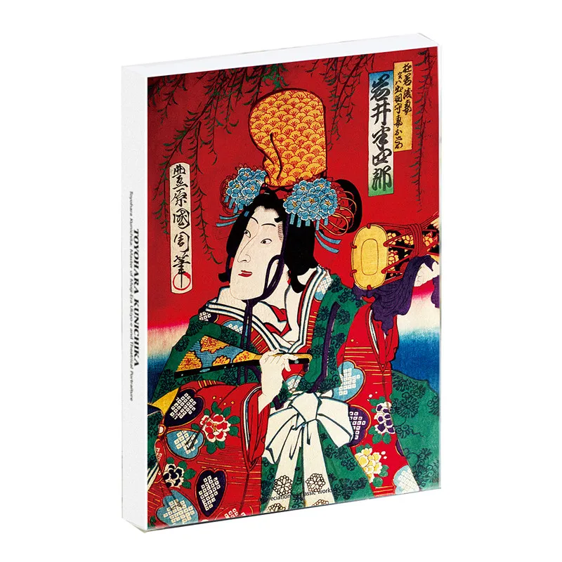 30Pcs Toyohara Kunichika Ukiyo-e Painting Postcards Retro Japanese Style Greeting Card DIY Home Wall Decor Gift DIY Art Lovers
