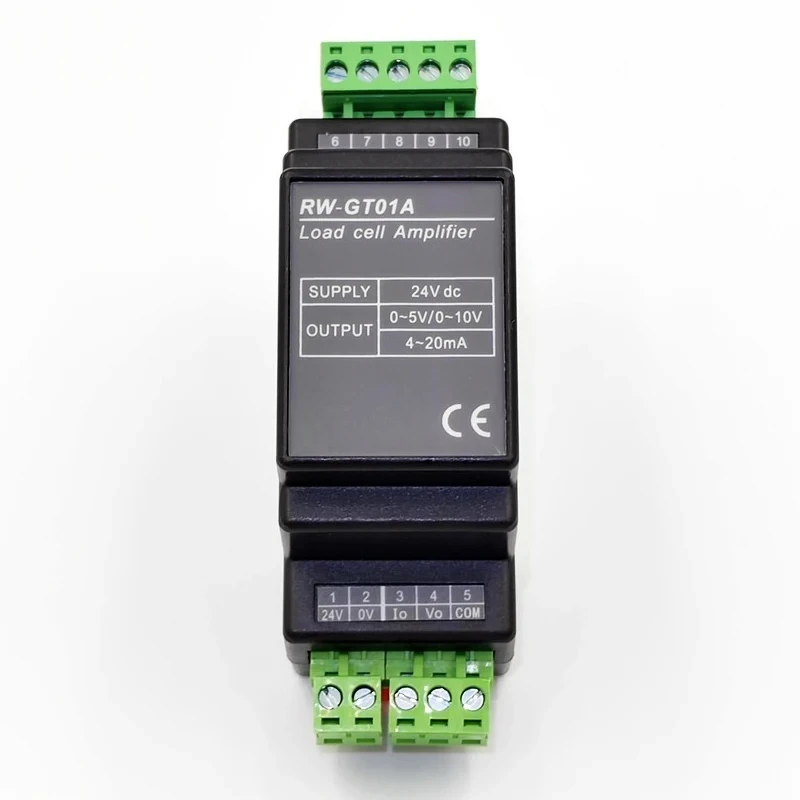2mV/V Input Load Cell Amplifier Strain Gauge Weight Sensor Signal Transmitter Conditioner 4-20mA 0-10V 0-5V Output DIN Rail