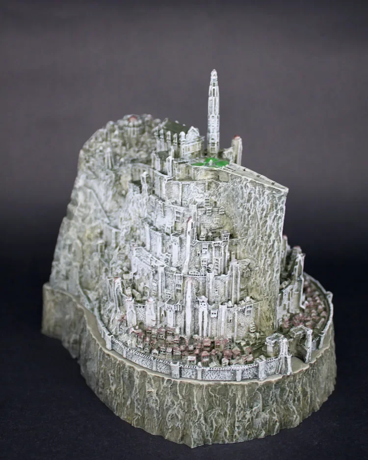 

[Забавные] фигурки Minas Tirith, модель Minas Tirith, статуя, игрушки, модель, медная имитация, новинка, пепельница