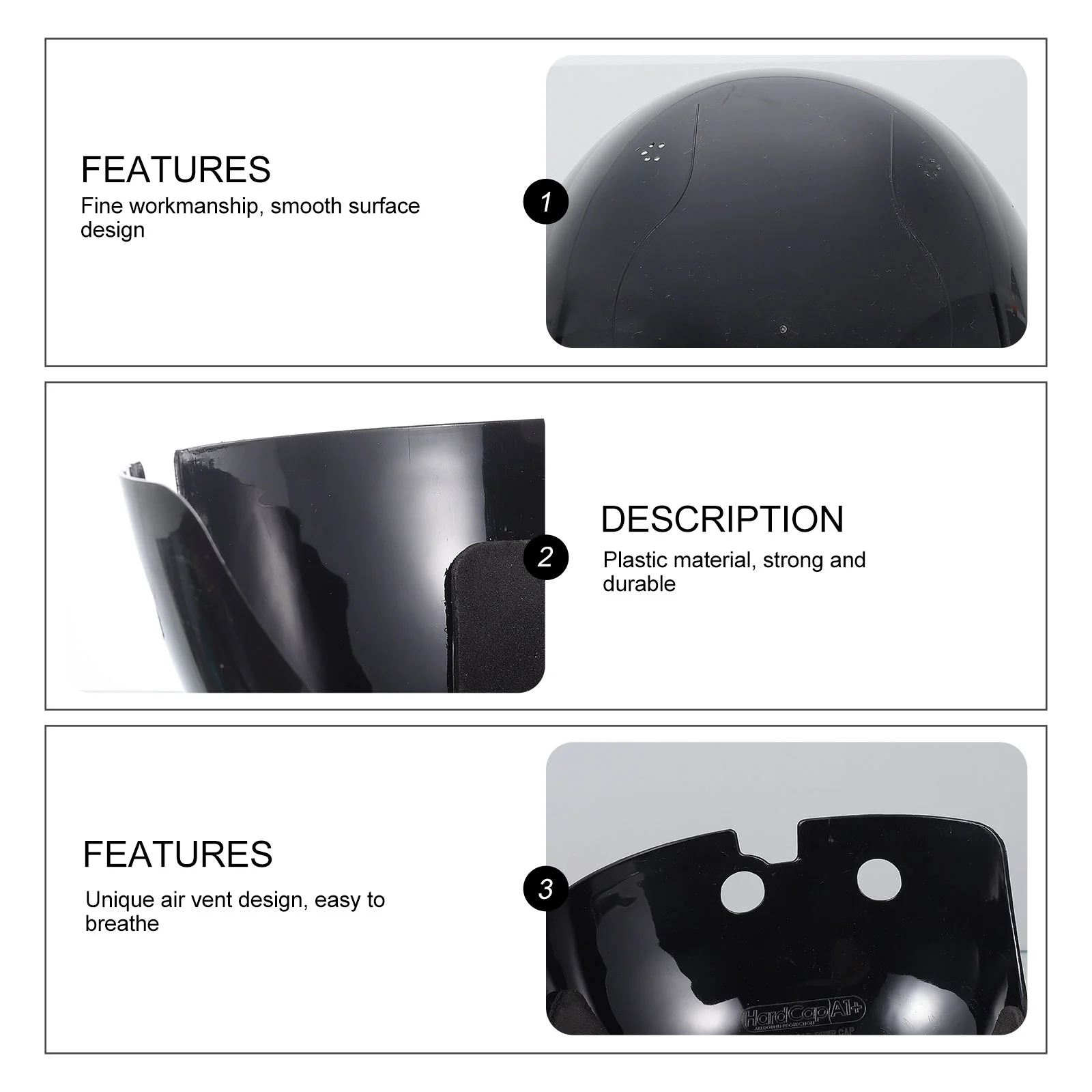 con fori Cappello Shell Supporto per berretto da baseball Fodera anticollisione in plastica per