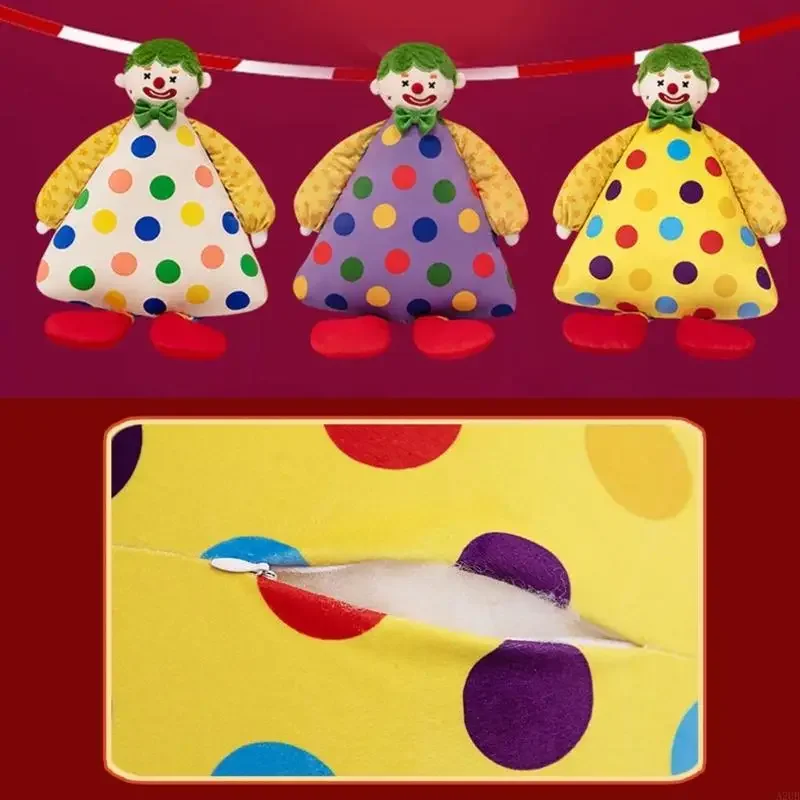 Clown Stuffed Pillow Toy Soft Plush Toy For Children Cuddling Travel Companion And Interactive Roleplay Game Plush Doll 15UB