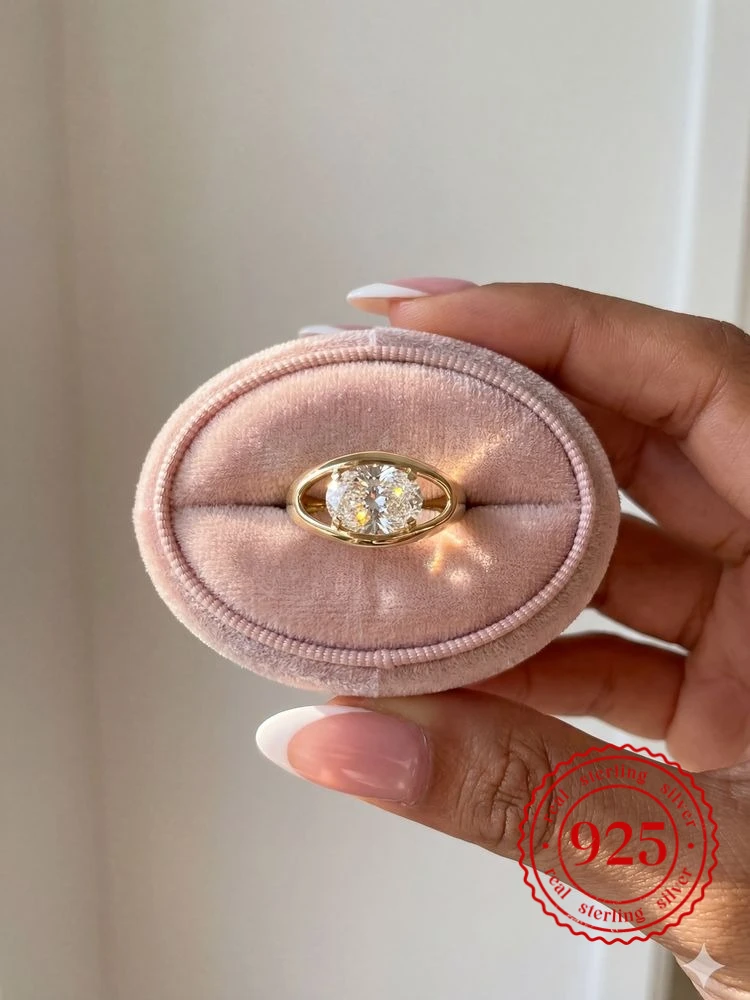 

Персонализированное кольцо из стерлингового серебра 925 пробы с цирконием маркизной огранки для женщин, на годовщину, на каждый день, для вечеринок, модное, высококачественное ювелирное изделие