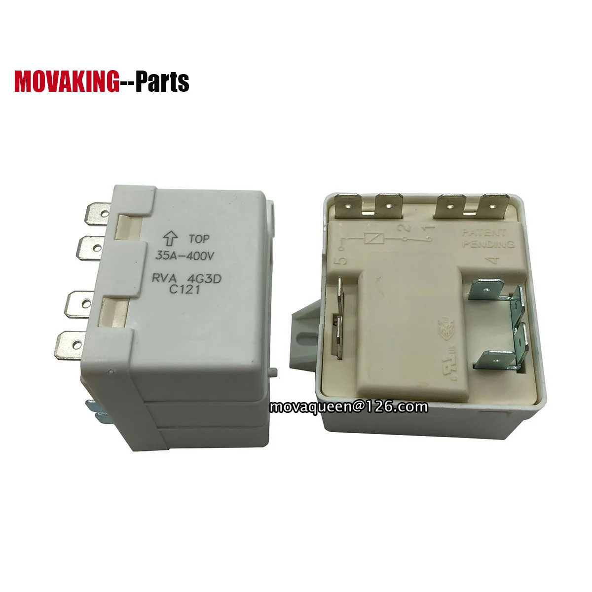 1Pcs Ice Making Machine Spare Parts RVA 4G3D 35A-400V Compressor Relay Start Relay For Ice Maker Refrigerator