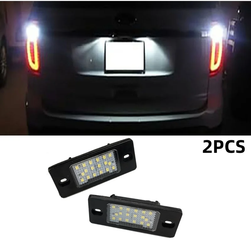 

2pcs Canbus No Error 12V White LED Car License Plate Light For VW Golf 5 Touareg MK1 Tiguan 07-15 Passat B5.5