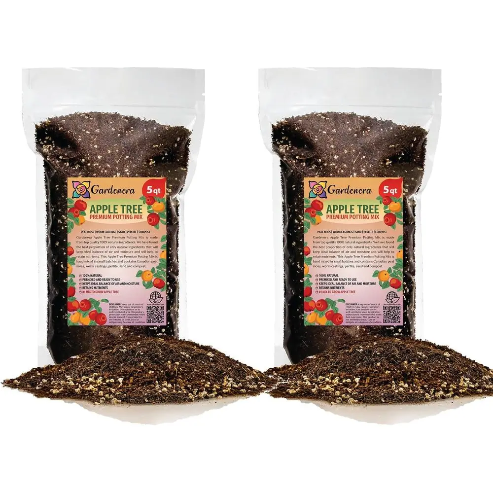 

Premium Apple Tree Potting Soil - Nutrient-Rich, Well-Draining, and Aeration Optimized for Healthy Growth - 10 Quarts