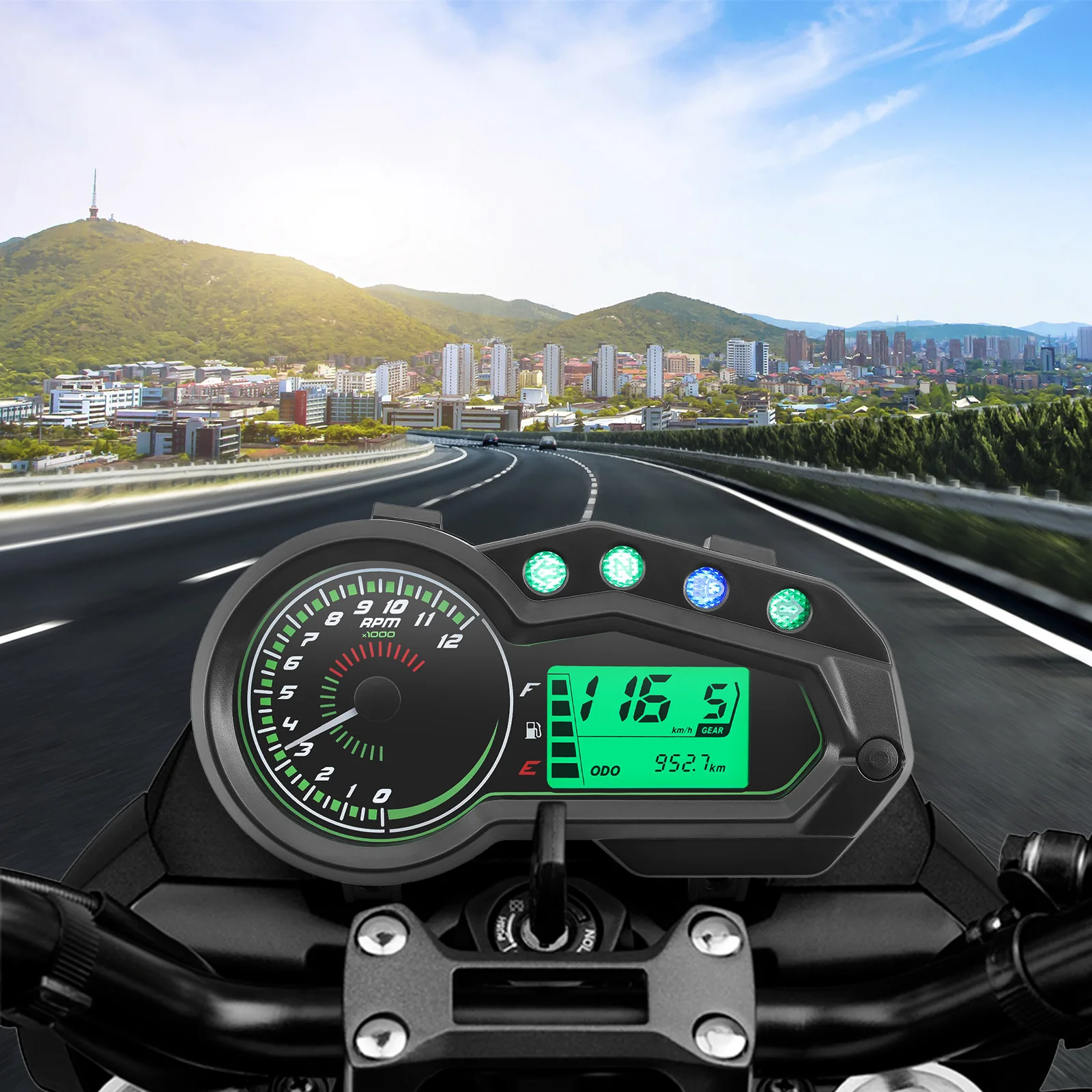 For Italika 150z 150sz 170z  Motorcycle Speedometer Tachometer Gauge LED Digital Dashboard Multi-Function LCD Speedometer Gauge