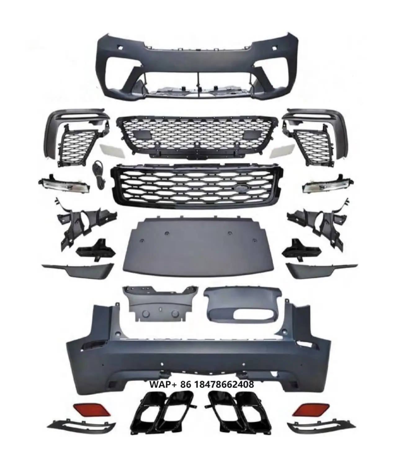

Body Kit for RANGE ROVER Velar 2017-2022 to SVA Front Bumper Facelift Modification Air Intake Grille Exterior Accessories