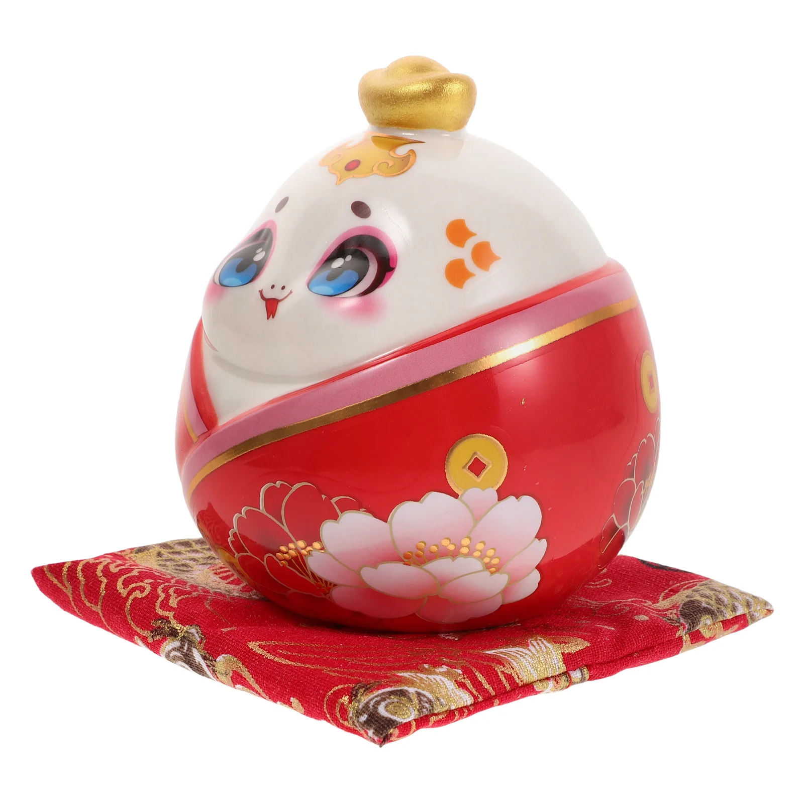 

Ceramic Snake Coin Bank Year of The Snake Decorative Money Saving Jar Practical Cash Storage for Bank