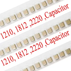 10pcs New Original 1210 1812 2220 SMD Capacitor 0.1uF 0.47uF 1uF 2.2uF 4.7uF 10uF 22uF 47uF 100uF 50V 100V 1KV 2KV Good Quality