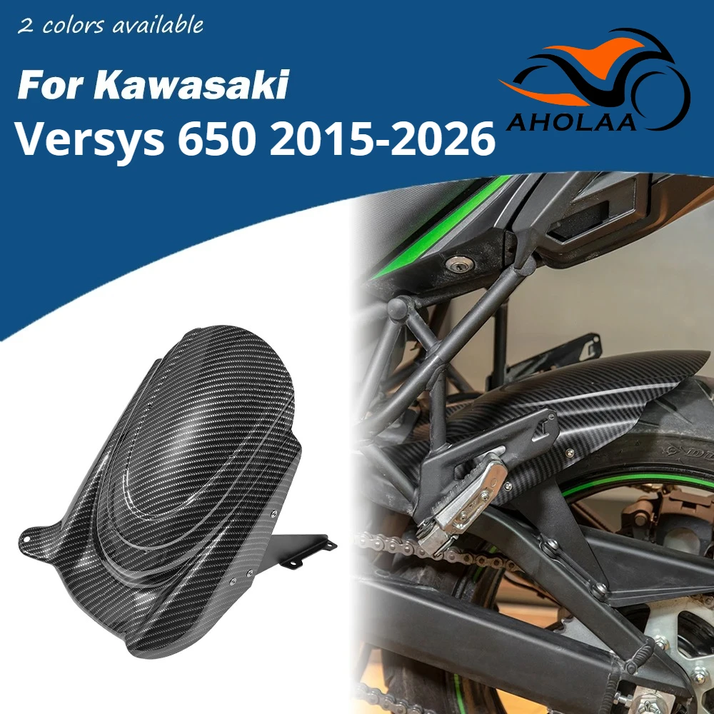 Motorcycle Rear Fender Mudguard Cover For Kawasaki Versys 650 KLE650 Wheel Splash Guard Parts 2015-2026