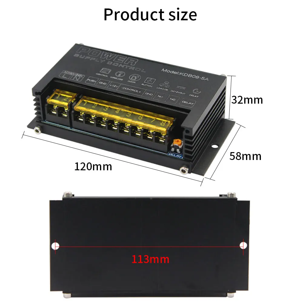 12V Relaisschakelaar Voeding Speciaal Voor Elektronisch Toegangscontrolesysteem Push Com Gnd 5a 100 ~ 245V Spanningsomvormer Regelaar